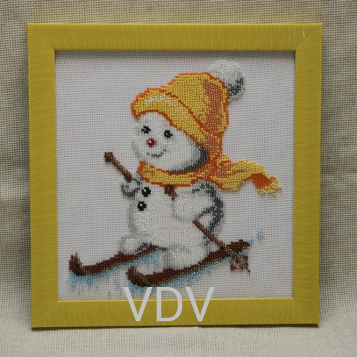 КВ Т-0058 "Сніговик жовтий" (вишита картина)