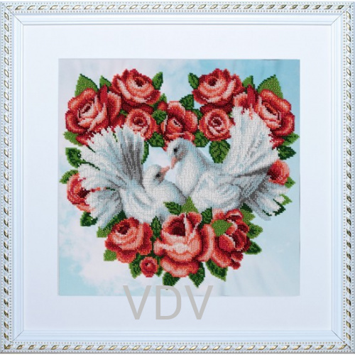 КВ Т-0669 "Вічне кохання" (вишита картина бісером Preciosa (Чехія) 32х30 см