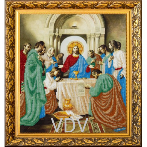 КВ Т-0517 "Тайна вечеря" (вишита картина бісером Preciosa (Чехія) 34х39 см