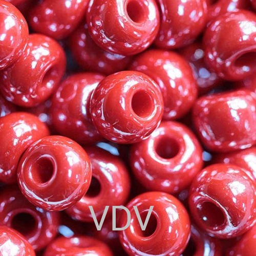 4022-4/0-98190 Бісер Чехія (для біжутерії перлиновий червоно-бордовий) 50 г