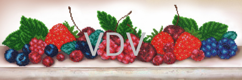 КВ Т-1408 "Ягідний бум" (бісер10) (вишита картина бісером Preciosa (Чехія) 23.5х58 см