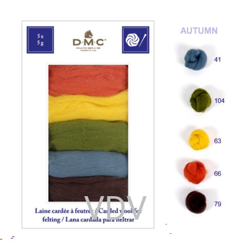 U2367 DMC (Франція) Набір вовни для валяння "Осінь/AUTUMN"
