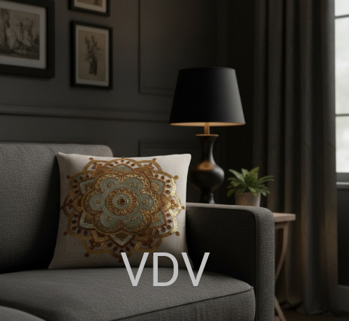 ТН-0853 Декоративна подушка (набір для вишивання бісером та паєтками) 30x30 см