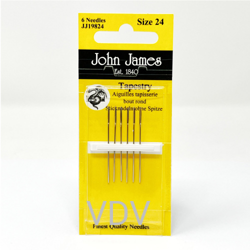 JJ19824 Голка гобеленова №24 (1 блістер х 6 голок) JohnJames (Англія)