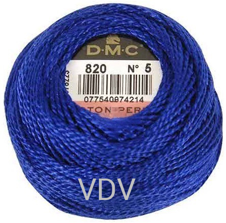 820 Нитка DMC Pearl Cotton (10х45 м) 100% бавовна, арт.116/5