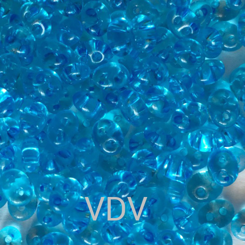 2073-2,5/5-B6002 Бісер Чехія Twin (прозорий, блакитний) 50 г