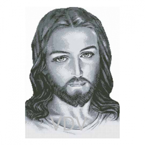 ТО-004 "Ісус Христос" Барвиста вишиванка (схема для вишивання бісером) А2