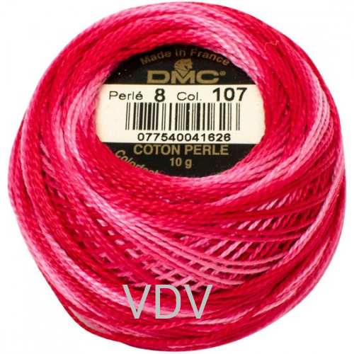 107 Нитка DMC Pearl Cotton (10х80 м) 100% бавовна, арт.116/8