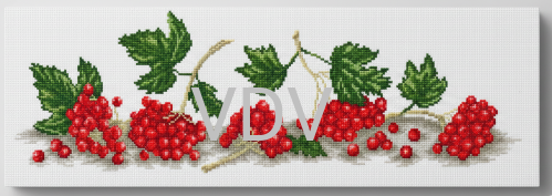 М-0987 "Грона калини" (набір для вишивання муліне ДМС) 43х17 см