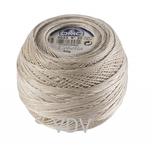 3033 Пряжа DMC (Франція) Cebelia (10х50 г/380 м) 100% бавовна, арт.167/10