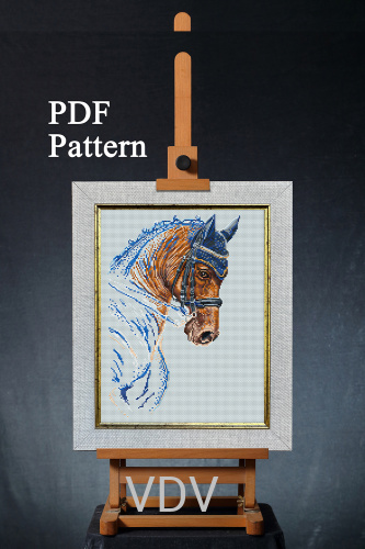 Електронна схема М-1332 "Вітер" (PDF-схема для вишивання муліне ДМС) 25х33 см