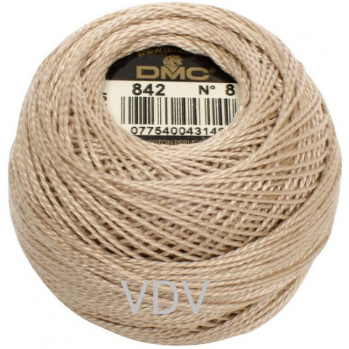 842 Нитка DMC Pearl Cotton (10х80 м) 100% бавовна, арт.116/8