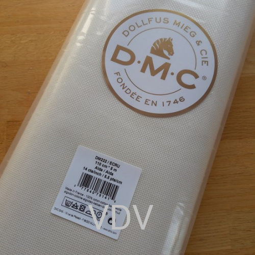 DM222L Тканина DMC Аїда 14 каунт, 100% бавовна, колір ecru
