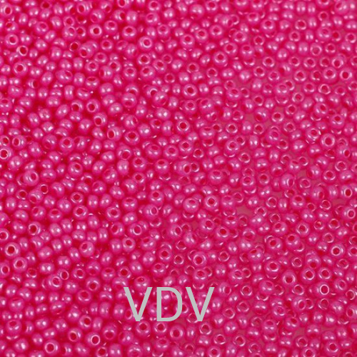 510-10/0-17398 Бісер Чехія (перлиновий, рожевий темний) 50 г