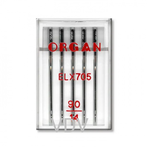 Наб. маш. голок Organ (Японія) Голки для оверлоку №90 (5 шт.)
