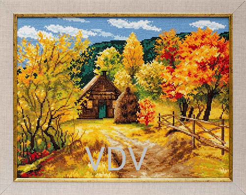 М-0278 "Осіннє золото гір" (набір для вишивання муліне ДМС) 32x23 см