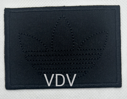 ТА-Г-Adidas Термоаплікація клейова 77х55 мм, чорний (уп. 5 шт)