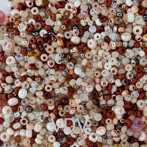 Набір для біжутерії, Мікс 14 Карамель, бісер асорті (50 г) Preciosa