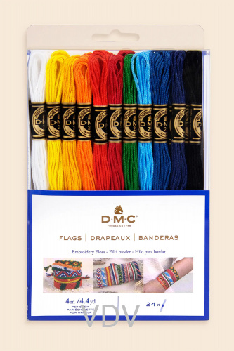 117FPE24DRAP Подарунковий набір муліне "Flags" DMC Special (24х4 м) 100% бавовна, арт.117 117FPE24DRAP Подарунковий набір муліне "Flags" DMC Special (24х4 м) 100% бавовна, арт.117