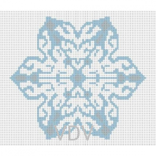 Т-0215 "Сніжинка" (схема для вишивання бісером) 18х16 см