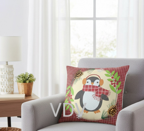 ТМ-0677 Заготовка для декоративної подушки (друк на тканині для вишивання гладдю) 40x40 см