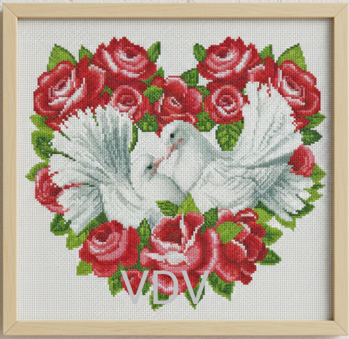 М-0669 "Вічне кохання" (набір для вишивання муліне акрил) 30х28 см