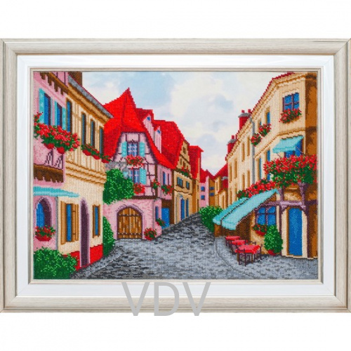 КВ Т-1188 "Прогулянка містом"  (вишита картина бісером Preciosa (Чехія) 33x45 см