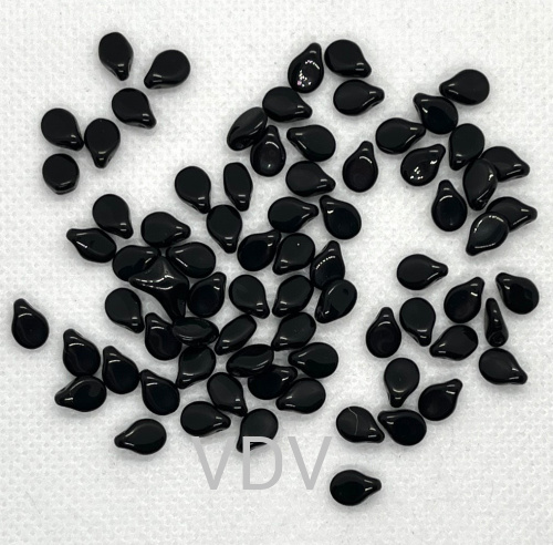 111-01346-00-5/7мм-23980 Намистини PIP (чорний натуральний) (10 г)