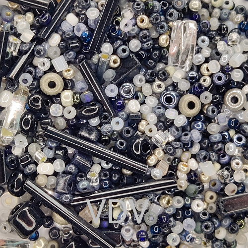 Набір для біжутерії, Мікс 15 Магія ночі, бісер асорті (50 г) Preciosa