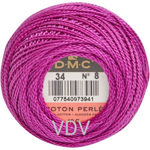 34 Нитка DMC Pearl Cotton (10х80 м) 100% бавовна, арт.116/8