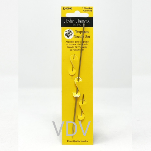JJ60800 Набір голок Трапунто (1 блістер х 3 голки) JohnJames (Англія)