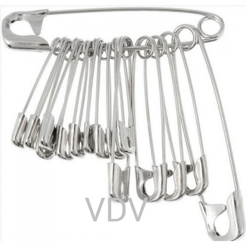 Булавка англійська, 51 мм, сталь (уп.1728 шт), Pony