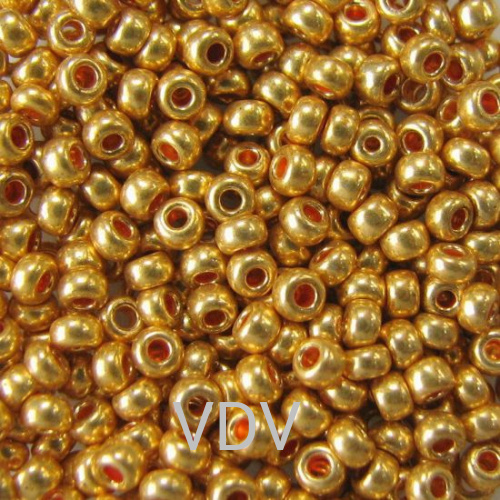 573-10/0-18581 Бісер Чехія (металізований золотистий) 50 г