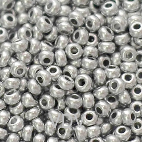 01700-8/0-19001-331 Бісер Чехія (для біжутерії металізований сіро-сталевий) 50 г