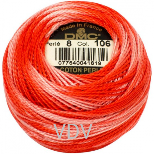 106 Нитка DMC Pearl Cotton (10х80 м) 100% бавовна, арт.116/8