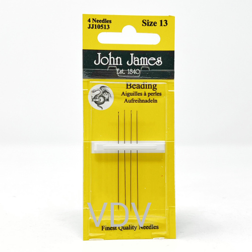 JJ10513 Голка бісерна №13 (1 блістер х 4 голки) JohnJames (Англія)