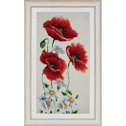 КВ Т-0792 "Польові квіти" (вишита картина бісером Preciosa (Чехія) 18х34 см