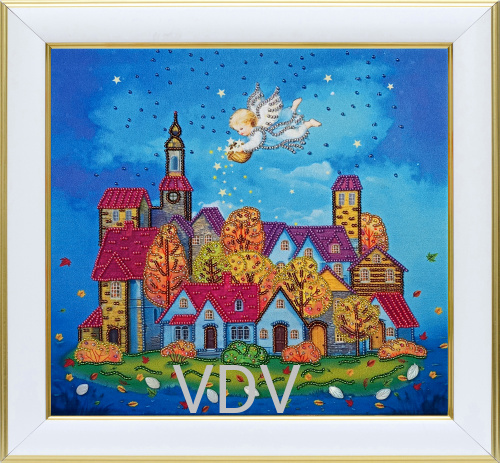 КВ Т-1415 "Осіння мелодія" (бісер10) (вишита картина бісером Preciosa (Чехія) 27.5х26 см