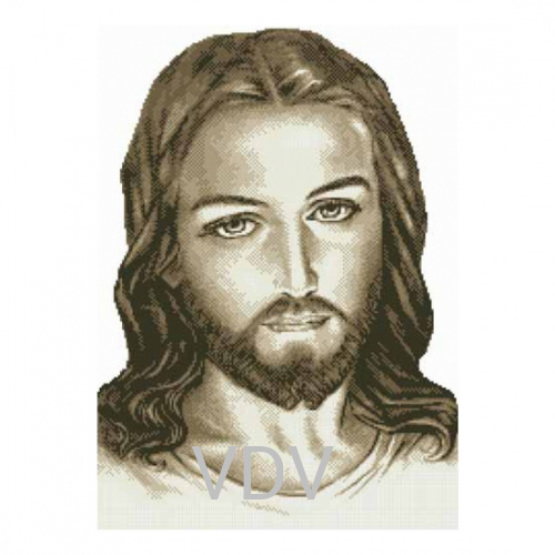 ТО-006 "Ісус Христос" Барвиста вишиванка (схема для вишивання бісером) А2