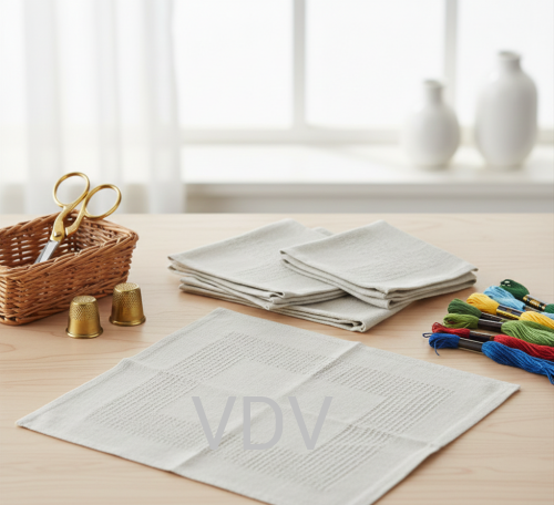 Лляні серветки під вишивку нитками 0.33х0.33 м (4 шт.)