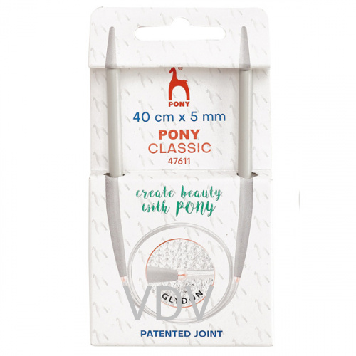 47611 Cпиці Pony (Індія) 40 см- 5.0 мм кругові алюмінієві (5 блістерів)