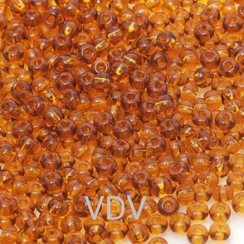 112-10/0-10090 Бісер Чехія (прозорий коричневий світлий) 50 г