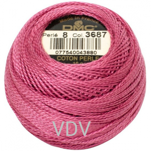 3687 Нитка DMC Pearl Cotton (10х80 м) 100% бавовна, арт.116/8 3687 Нитка DMC Pearl Cotton (10х80 м) 100% бавовна, арт.116/8
