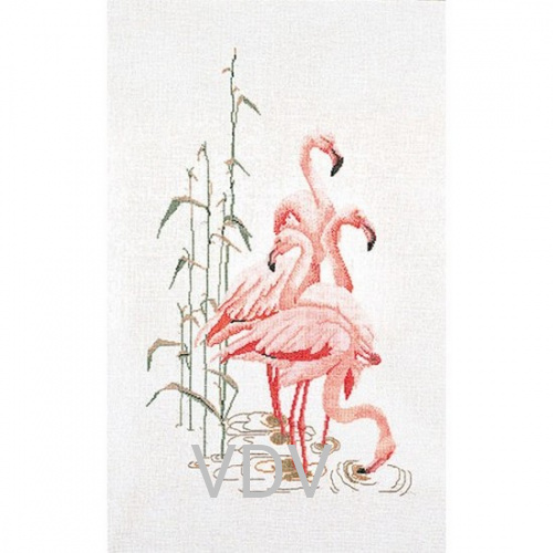 Тhеа Gouverneur 1070 (набір для вишивання муліне) "Рожевий фламінго" 38x65 см