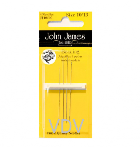 JJ10503 Голка бісерна №10/13 (1 блістер х 4 голки) JohnJames (Англія)