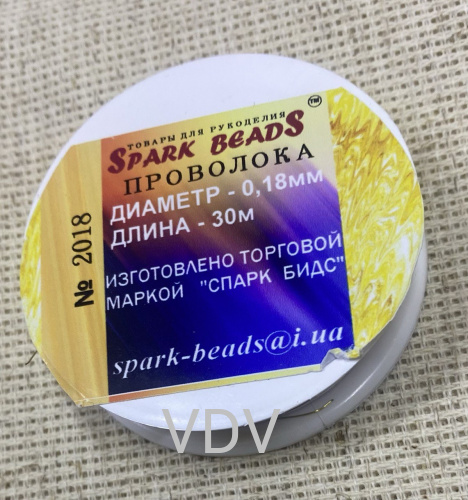 Проволока (Україна) 0.18 мм (30 м) золото №2018