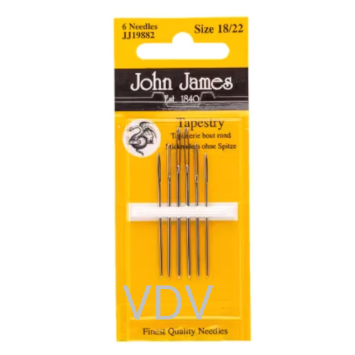JJ19882 Голка гобеленова №18/22 (1 блістер х 6 голок) JohnJames (Англія)