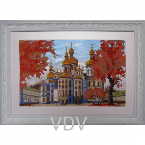 КВ Т-0294 "Успенський собор восени" (вишита картина бісером Preciosa (Чехія) 28х44 см