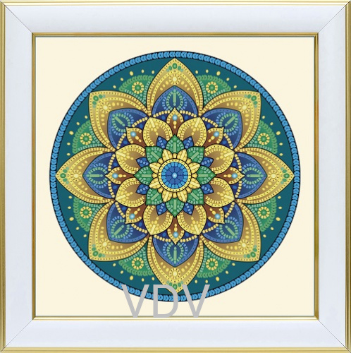 ТН-1435 "Мандала. Джерело достатку" (набір для вишивання бісером Preciosa, рубкою, паєтками) 20х20 см