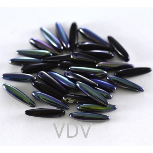 111-01340-00-5/16мм-23980-22500 Намистини THORN (металізований, зелено-чорний) (10 г)